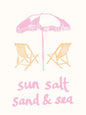 Girly Trendy Beach Scent Coastal Gallery Wall Art Set