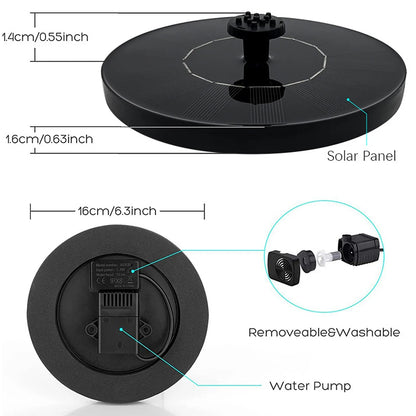 13/16cm Solar-powered Fountain Pumps for Circulation Aerator, Garden Rockery Sprinkler, Fish Pond Water Tank
