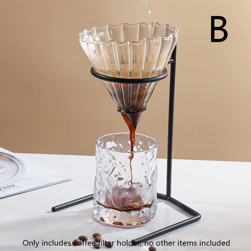 petitePour Over Coffee Rack Coffee Maker Drip Filter Cup Rack Stand Brewer Holder Hand Drip Bracket Pour Over Dripper Maker Drip