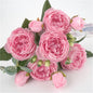 1 Bundle Premium Silk Peony & Rose Bouquet for Wedding Decor