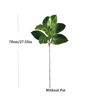 70-130cm Artificial Ficus Tree Plastic Rubber Tree Branch Tropical  Monstera Fake Magnolia Leaves For Home Office Wedding Decor