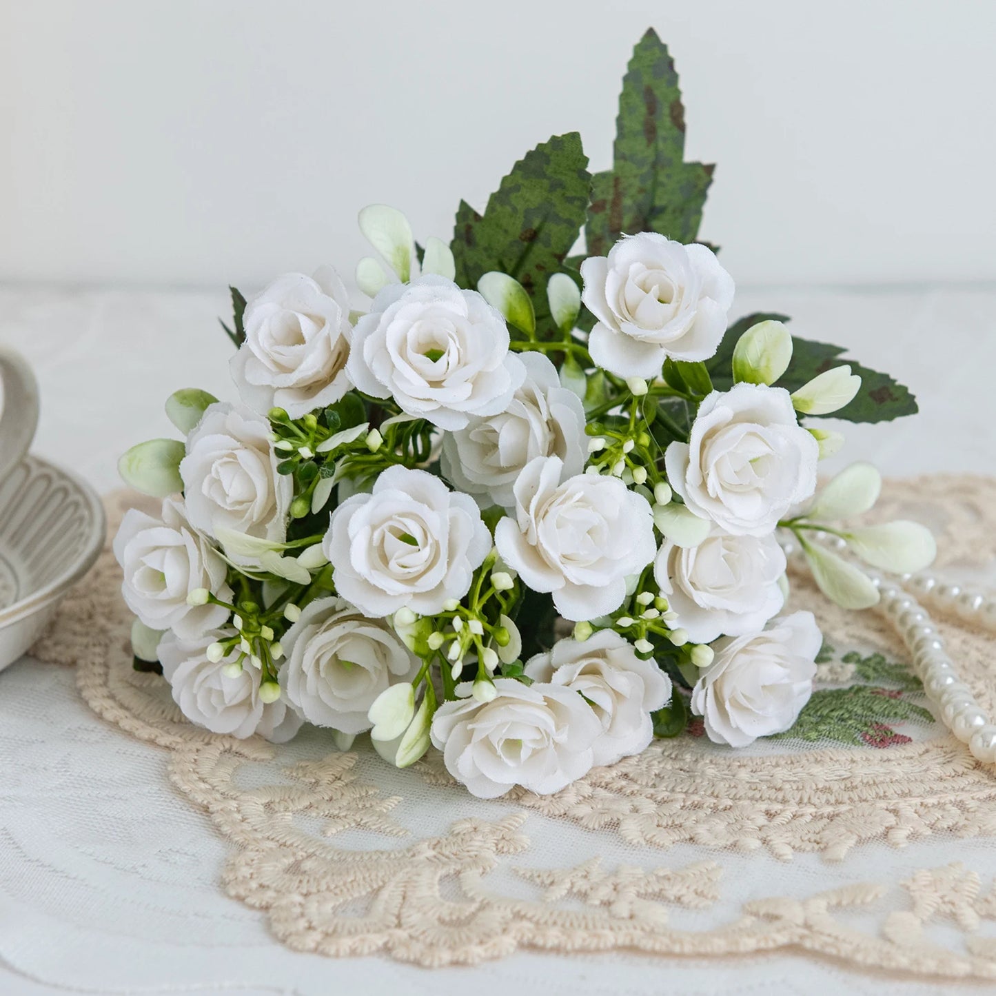 Silk Rose For Wedding arch Christmas Wreath Decoration Home Room bonsai Photography prop Valentine's Day Artificial Fake Flowers