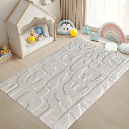 Carpet, Living Room and Bedroom Floor Mat, Light Luxury High-end Cream Sandblasted Carpet, Study Carpet, Home Decoration