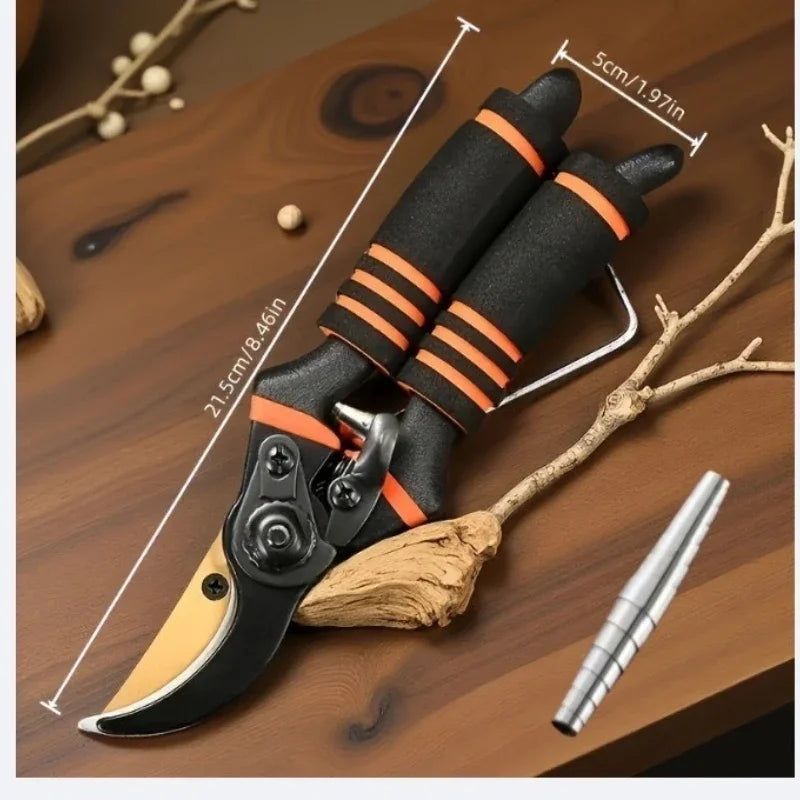 Professional Heavy-Duty Carbon Steel Pruning Shears with Sharp SK-5 Blade Tree Trimmer &amp; Garden Shears Suitable for Home Garden