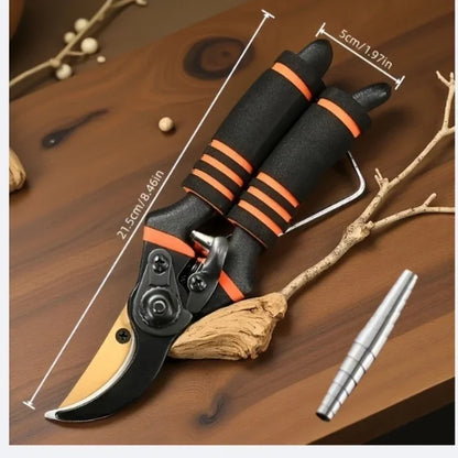 Professional Heavy-Duty Carbon Steel Pruning Shears with Sharp SK-5 Blade Tree Trimmer &amp; Garden Shears Suitable for Home Garden