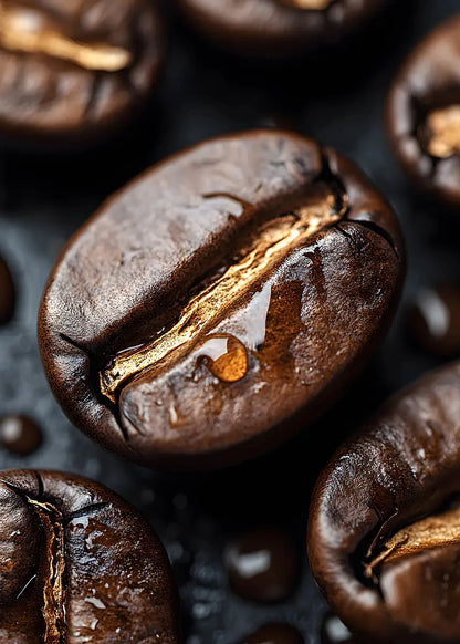 Coffee Cup And Beans Photograph Posters Delicious Coffee Latte Breakfast Prints Canvas Painting Wall Art Picture Home Room Decor