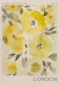 Abstract Retro Antalya Flower Art Canvas Poster