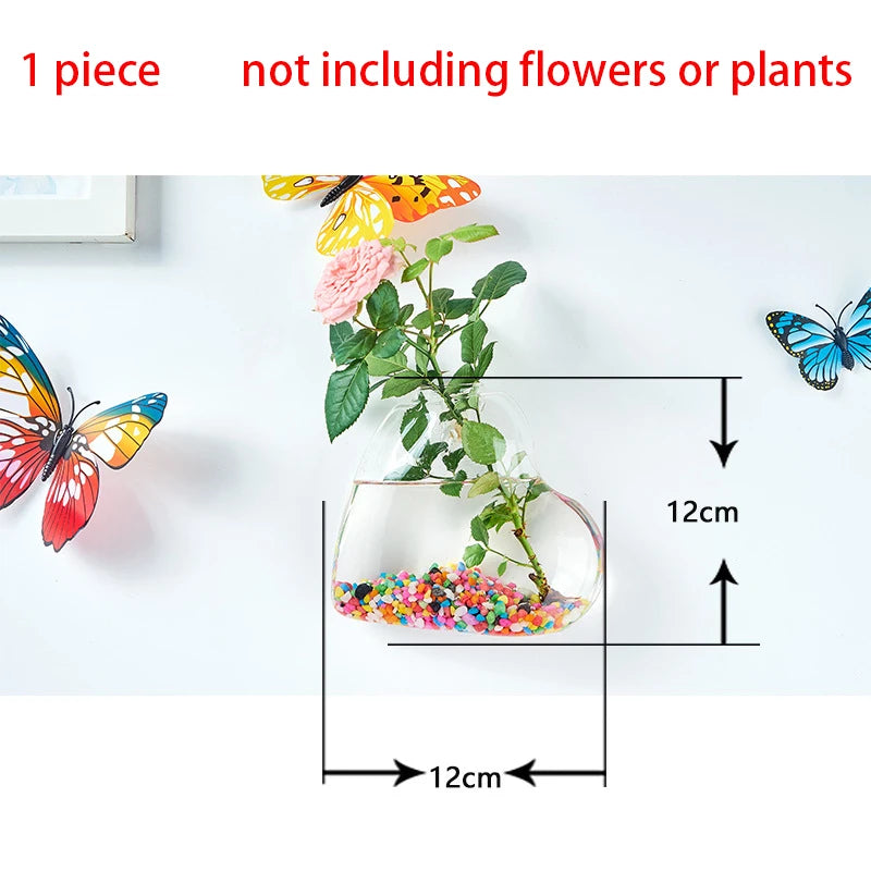 Hanging Hydroponic Glass Vase – Modern Wall-Mounted Plant Decor