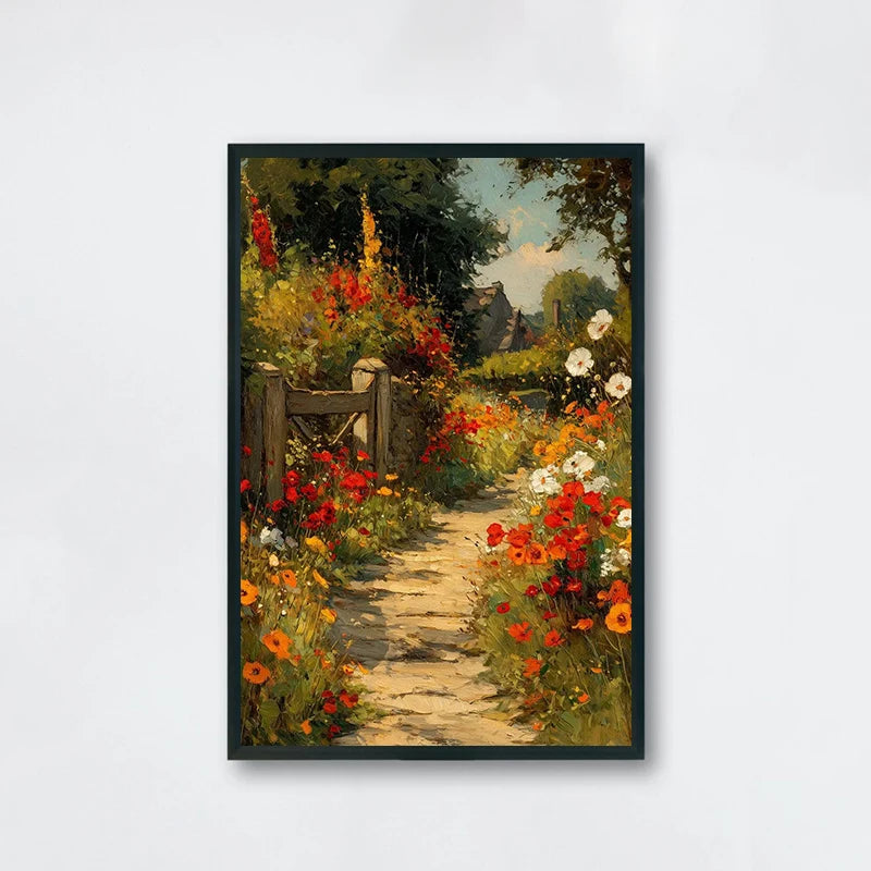 Retro Nostalgia Wildflower Farmhouse Canvas Art Poster