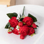 Premium Silk White Peony Artificial Flowers for Home Vase Decor