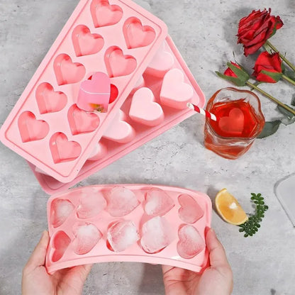 10-Hole Heart Silicone Ice Mold