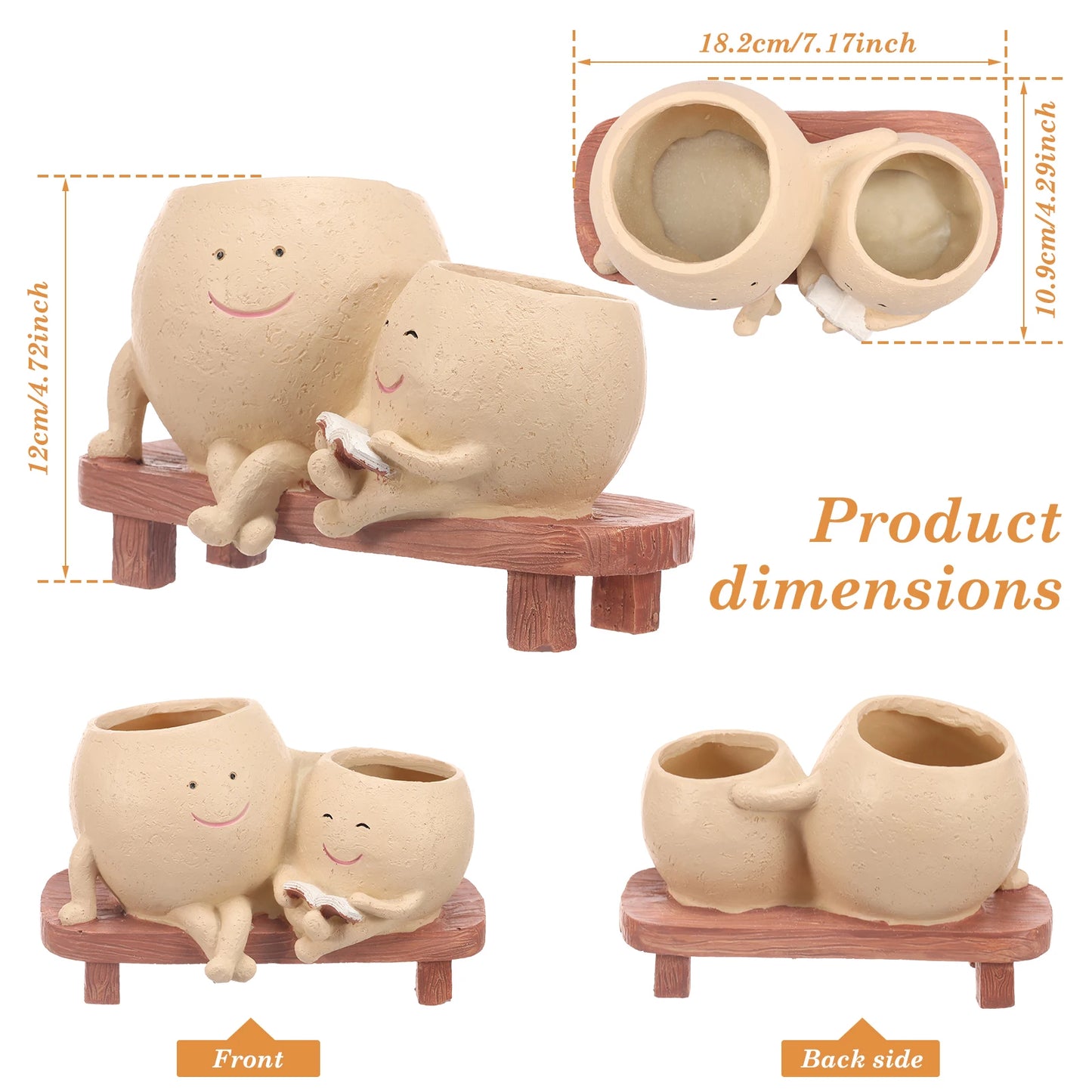 Cute Chair Smile Face Planter