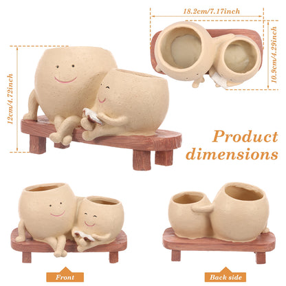 Cute Chair Smile Face Planter