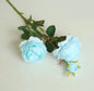 YO CHO 60cm Premium Silk White Pink Peonies Artificial Bouquet