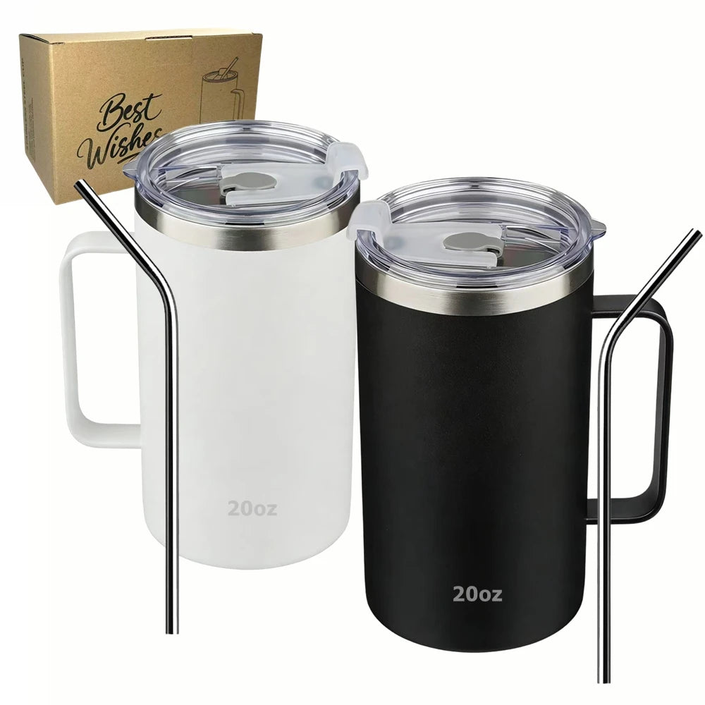 600ml Insulated Coffee Mug with Handle