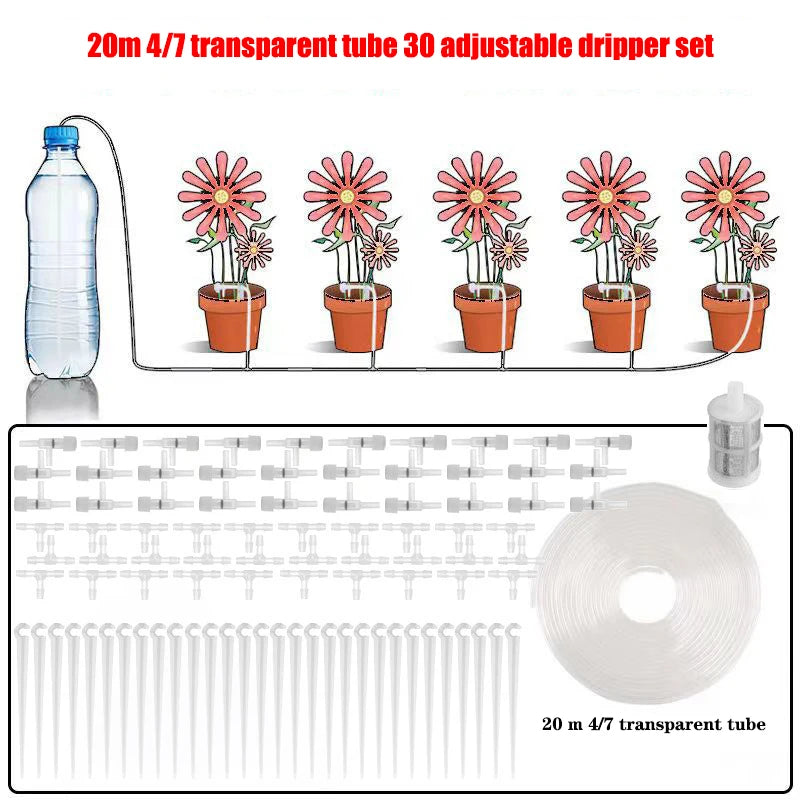 Drip Watering Kit with Regulating valve Potted Plant Irrigation Device Garden 4/7mmHose Watering Saving Micro Dripper Greenhouse