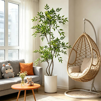 70-140cm Large Artificial Ficus Tree – Realistic Tropical Green Plant Decor