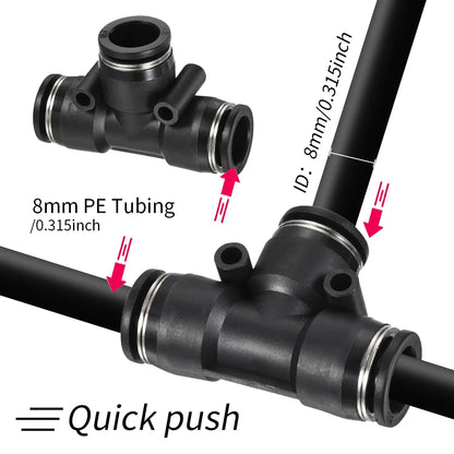 5-30m 1/4" 4/6mm Garden Misting Cooling System 360° Free-bend Misting Nozzle Adjustable Atomizer Sprayer Outdoor Watering Kits