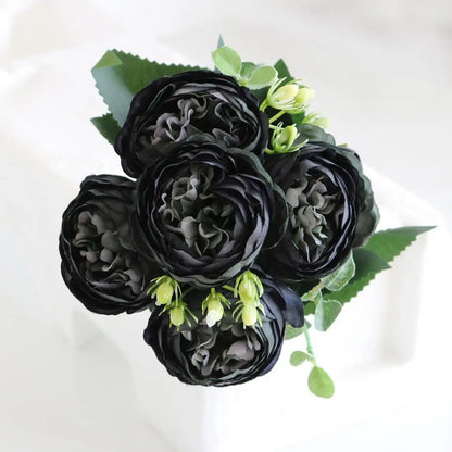 1 Bundle Premium Silk Peony & Rose Bouquet for Wedding Decor