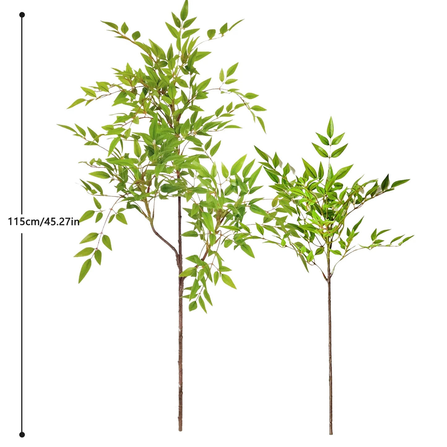 76-140cm (55.1 in)  Artificial Bamboo Tree Branch – Realistic Green Plant Decor