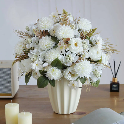 1/4pcs Premium Silk Peony & Rose Bouquet for Wedding Vases