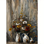 Retro Still Life Lemon & Olive Tree Frameless Canvas Poster