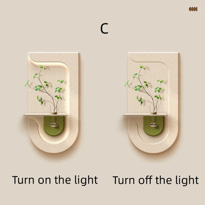 Green Plant LED Wall Lamp for Entrance & Modern Home Decor
