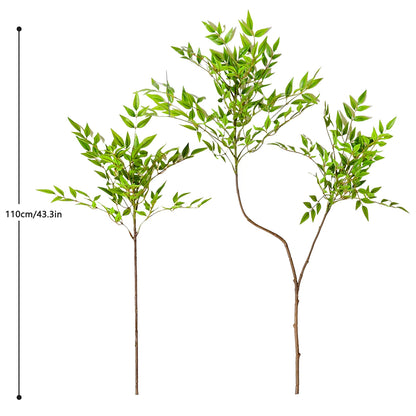 76-140cm (55.1 in)  Artificial Bamboo Tree Branch – Realistic Green Plant Decor