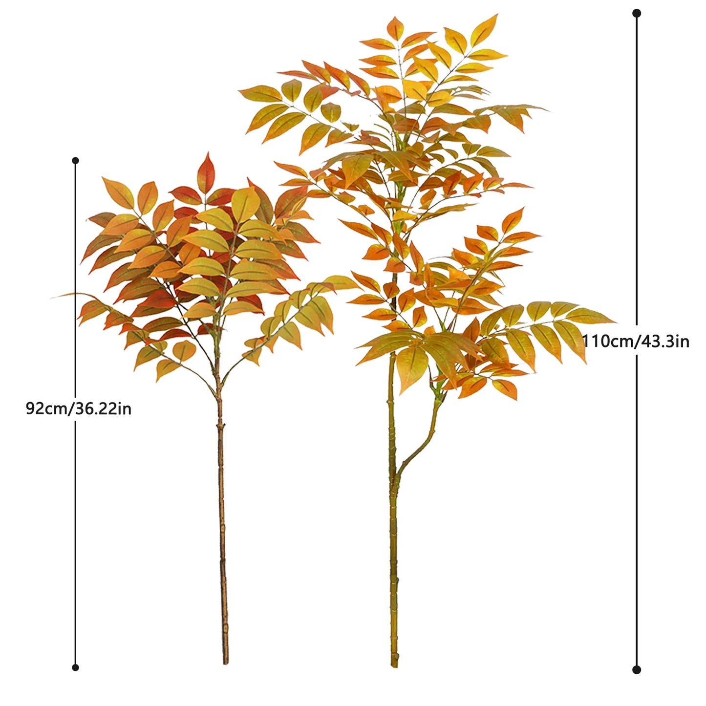 76-140cm (55.1 in)  Artificial Bamboo Tree Branch – Realistic Green Plant Decor