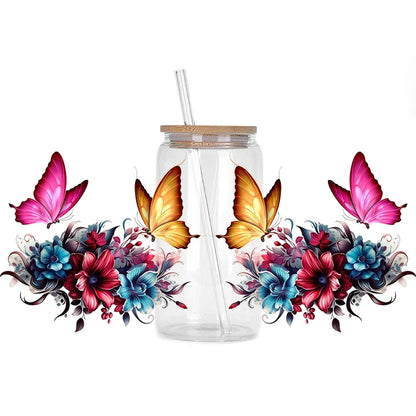 Colorful Butterfly Cup Wrap Sticker 🦋✨
