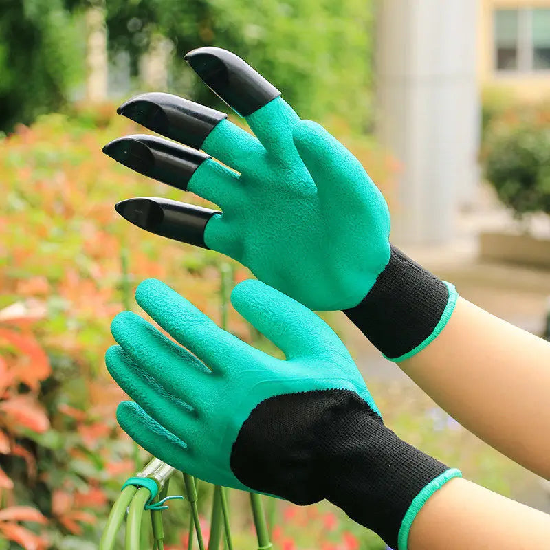 Gardening Gloves With Claws Breathable Waterproof Working Digging Planting Sting-Resistant Non-slip Protective Home Latex Gloves