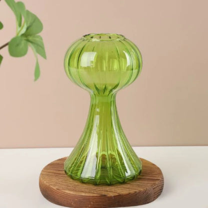 Mushroom Shaped Glass Vase – Hydroponic Plant & Home Decor