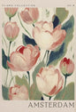 Abstract Retro Antalya Flower Art Canvas Poster