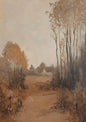 Cozy Vintage Country Tree Canvas Print | Landscape Wall Art