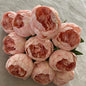 10-Heads Premium Silk Peony Bridal Bouquet with Big Buds