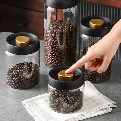 Coffee Bean Vacuum Storage Jar ☕✨