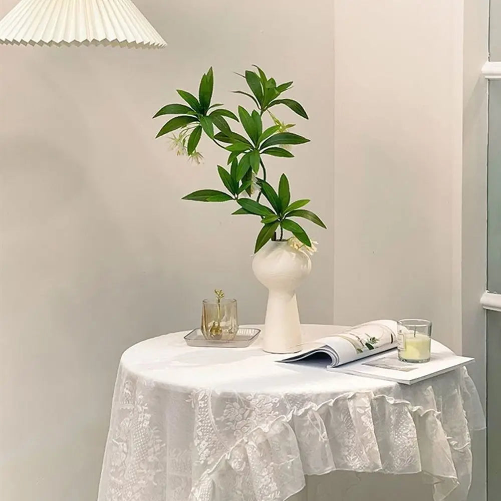 Luxury Artificial Ficus Branch – Realistic Green Faux Plant for Home & Office Décor