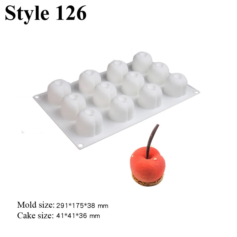 3D Cherry Silicone Dessert Mold