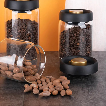 Coffee Bean Vacuum Storage Jar ☕✨