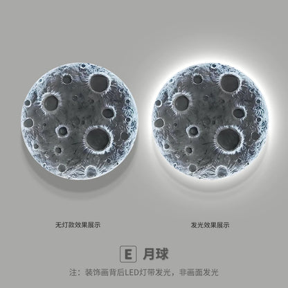 Modern Moon Planet LED Wall Lamp for Bedroom & Home Decor