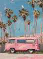 French Beach Vibes Canvas Print | Girly Tropical Wall Art