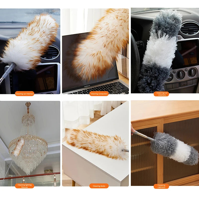 Microfiber Telescopic Duster Gap Dust Cleaner Brush Ceiling Removal Car Furniture CleaningBrush Household Ceiling Cleaning Tools
