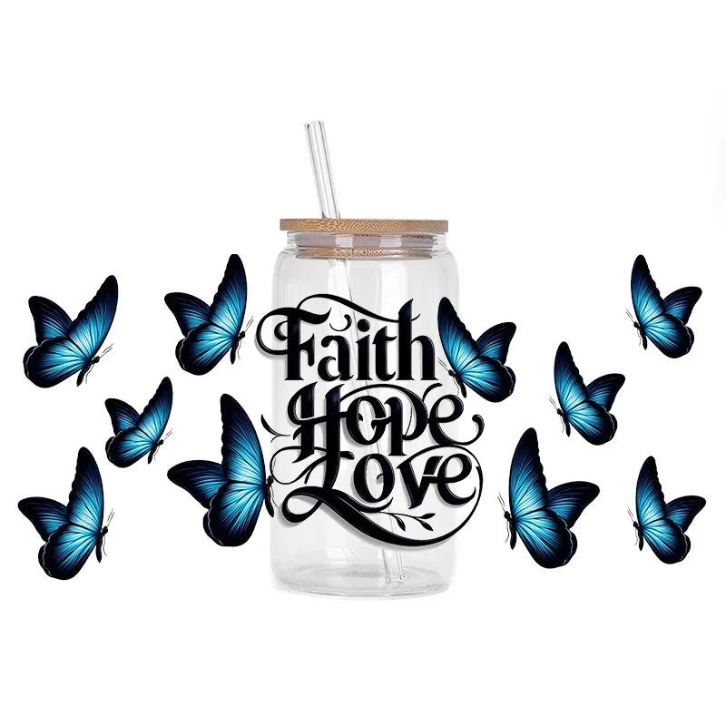 Colorful Butterfly Cup Wrap Sticker 🦋✨