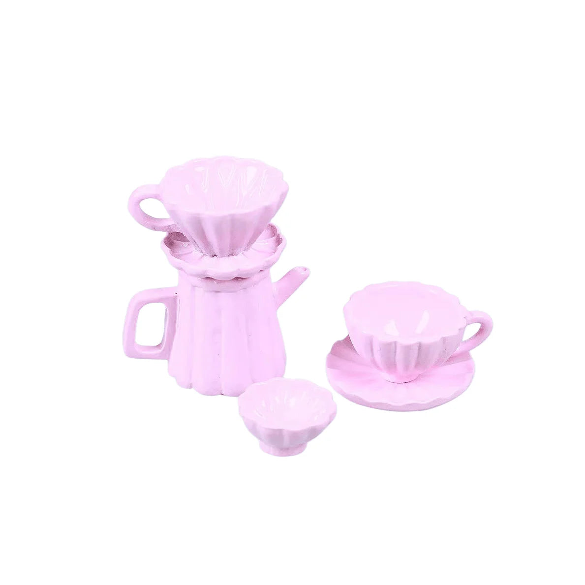 Mini Pink Hand-Brew Coffee Pot Set