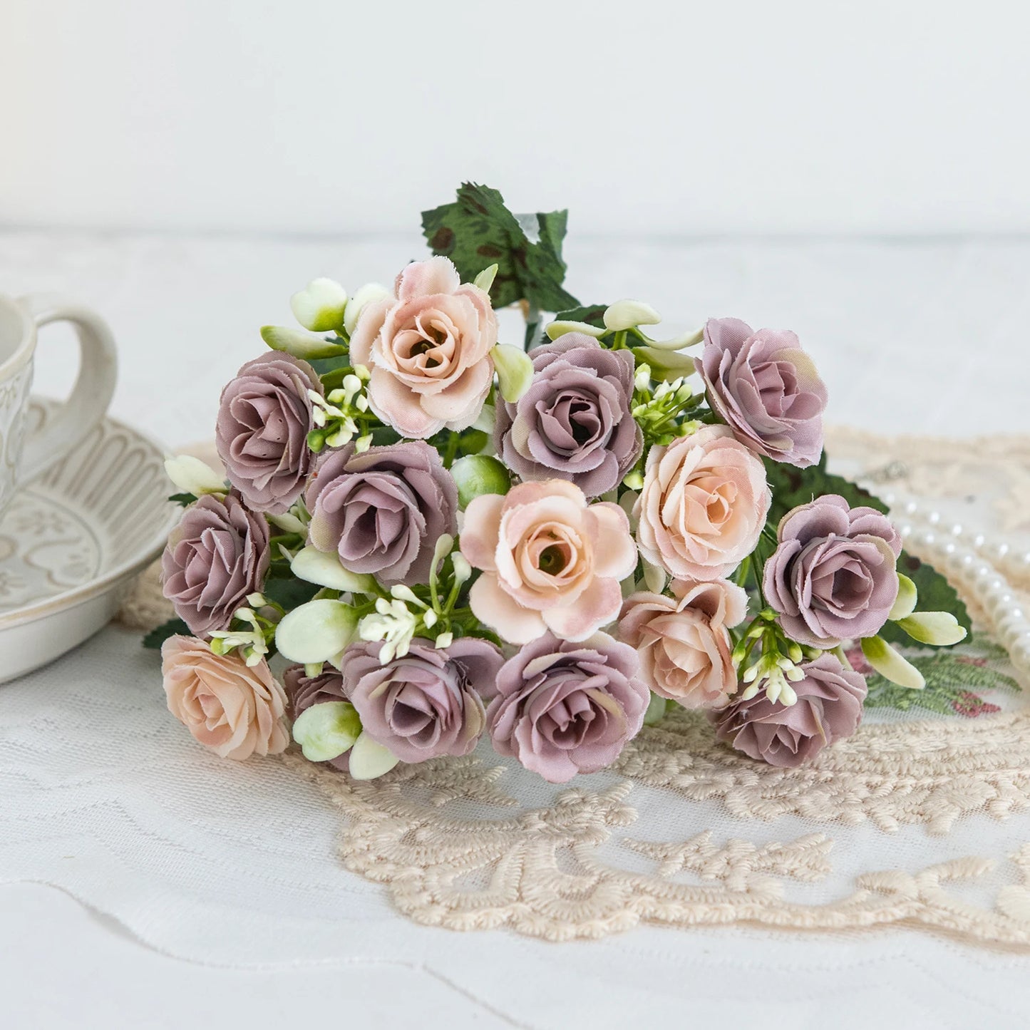 Silk Rose For Wedding arch Christmas Wreath Decoration Home Room bonsai Photography prop Valentine's Day Artificial Fake Flowers