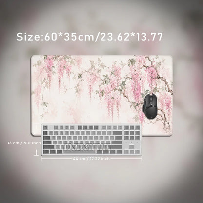 Mouse Pad Pink Flowers Gaming XL Home Computer New Mousepad XXL Desk Mats Office Natural Rubber Non-Slip Gaming laptop Table Mat