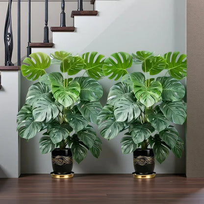 2pc Premium Nordic Artificial Monstera Plant (12/18 Leaves)
