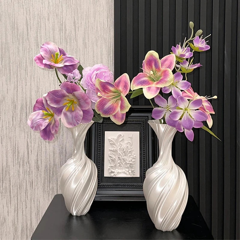 Modern Plastic Flower Vase – Aesthetic Home Decor