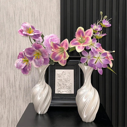 Modern Plastic Flower Vase – Aesthetic Home Decor