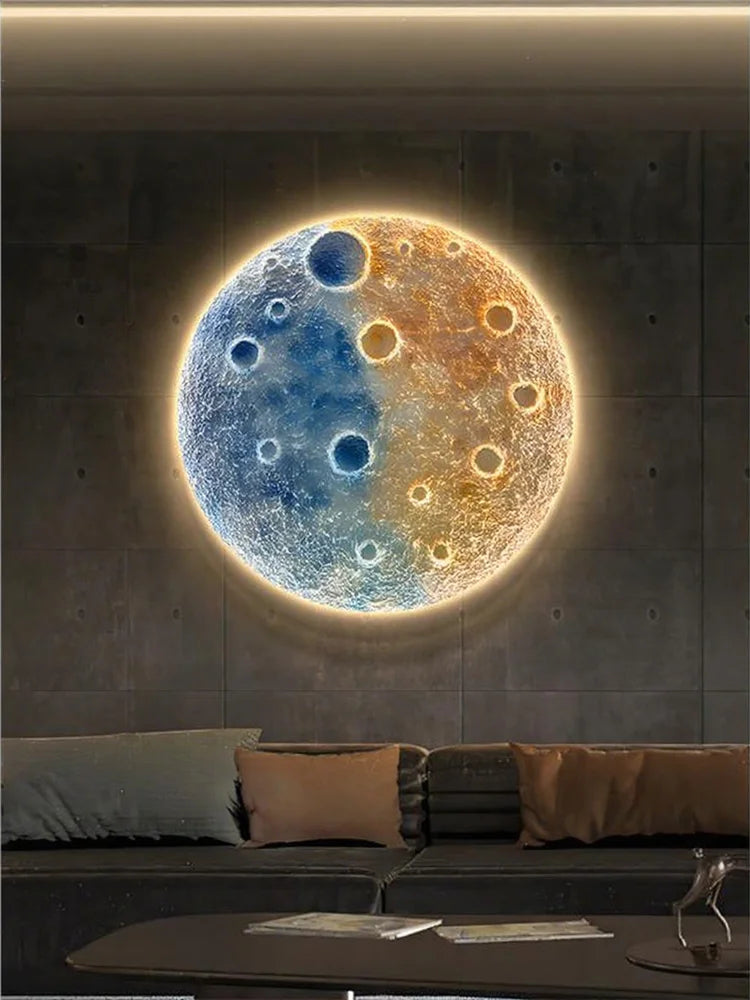 Modern Moon Planet LED Wall Lamp for Bedroom & Home Decor